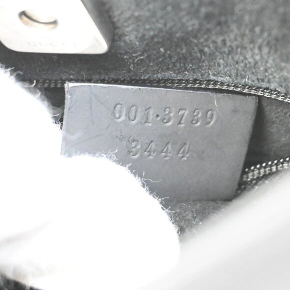 GUCCI Logo Bamboo Shoulder Hand Bag Leather Black Red Italy 61FB846 - Picture 15 of 16